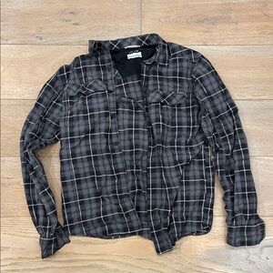 Columbia Men's Dark Plaid Button Down Shirt